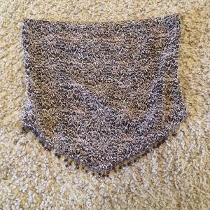 Boho strapless mini crop top